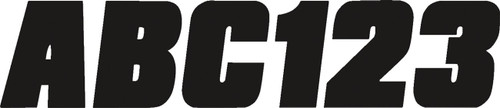Hardline 2" Black Snowmobile ID Sticker Kit (BLK500EC)