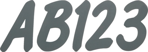 Hardline 3" Series 400 Dark Grey Registration Lettering Kit (GRY400EC)