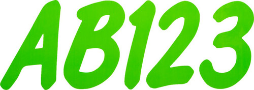 Hardline 3" Series 400 Lime Registration Lettering Kit (GRN400EC)