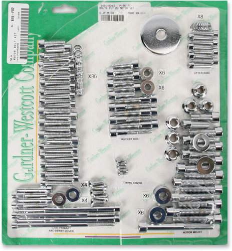 Gardner-Westcott Chrome Socket-Head Motor Bolt Kit (P-96-77)