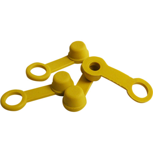 Helix Yellow Brake Bleeder Caps (4-Pack) (202-2002)