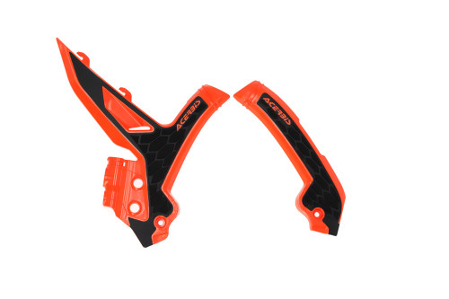Acerbis X-Grip Orange/Black Frame Protectors (2975045225)