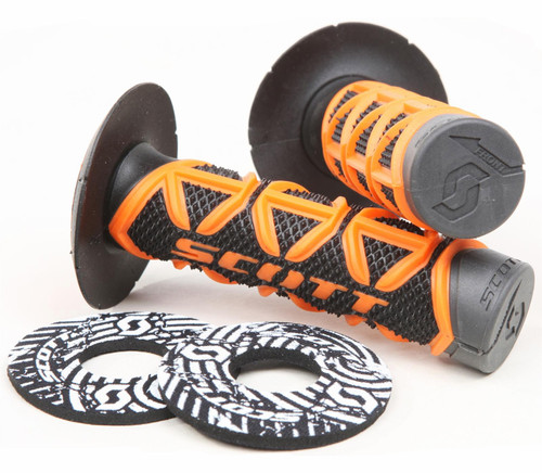 Scott Diamond Offroad Orange/Black Grips w/Donuts (219626-1008)