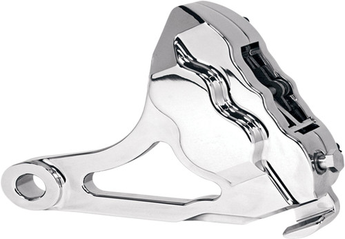 Hawg Halters 4-Piston Single-Disc Rear Brake Caliper - Chrome (RKSTCC506)