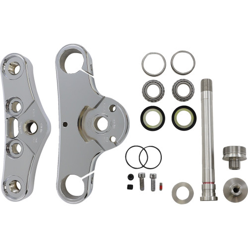 Hawg Halters 6 Degree Raked Chrome Triple Tree Kit (49WGCR6-ST18)
