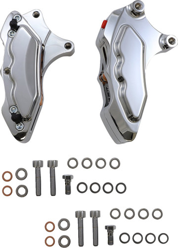 Hawg Halters 6-Piston Chrome Front Brake Calipers for 13" Rotors (FKDDCC6013)