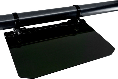 Axia 12" x 8" Black Narrow Mount Solid Black Sun Visor (MODNDSVB-BK)