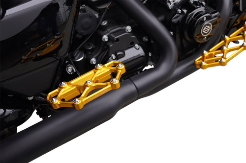 Arlen Ness Diamond Gold Passenger Floorboards (410-061)