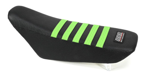 BBR Tall Seat Assembly | Black/Green Stripes | KLX110 | DRZ110 (716-KLX-1152)
