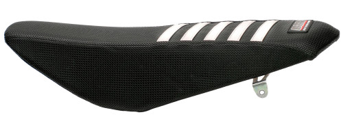 BBR Tall Seat | Black/White Stripes | Honda CRF110F (716-HCF-1112)