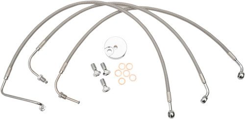 LA Choppers Stainless Brake Lines for 18"-20" Handlebars (LA-8005B19)