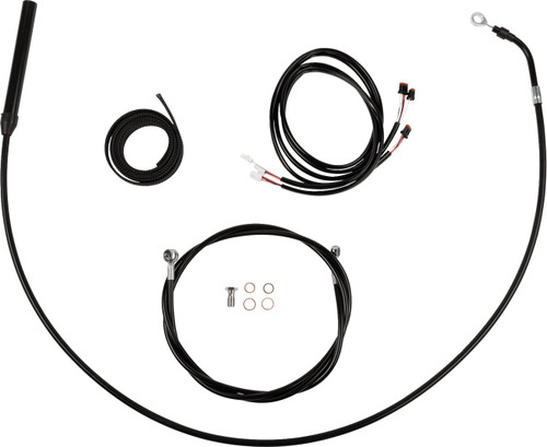 LA Choppers Black Complete PnP Upper Cable Kit for 15"-17" Bars (LA-8062KT3-16B)