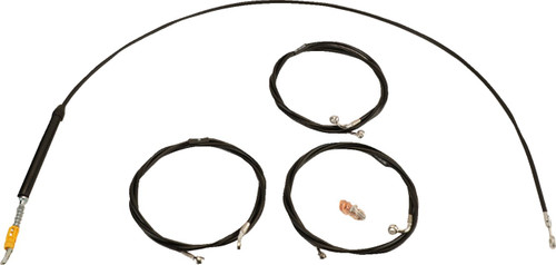 LA Choppers Black Vinyl Standard Cable Kit for 12"-14" Bars (LA-8059KT-13B)