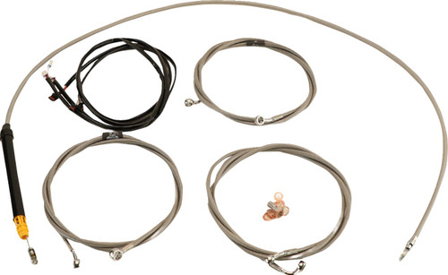 LA Choppers Stainless Complete PnP Cable Kit for 15"-17" Bars (LA-8059KT3-16)