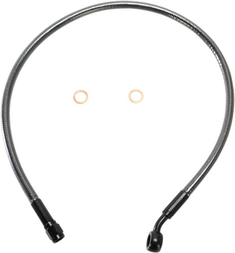 Magnum Black Pearl 24" ABS Upper Brake Line 10mm 35° Banjo (AS47124)