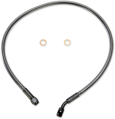 Magnum Black Pearl 28" ABS Upper Brake Line 10mm 35° Banjo (AS47128)