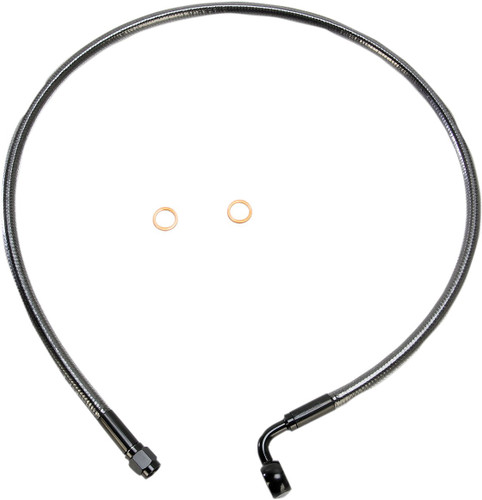 Magnum Black Pearl 30" ABS Upper Brake Line 10mm 90° Banjo (AS47230)