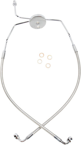 Magnum Polished Dual Disc Non-ABS Lower Brake Line Kit (57009)