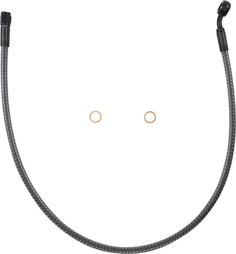 Magnum 26" Karbonfibr Front Upper ABS Brake Line 10mm 35° Banjo (AS77126)