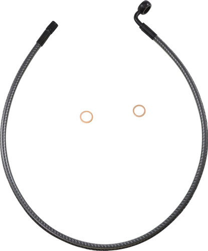 Magnum 30" Karbonfibr Front Upper ABS Brake Line 12mm 90° Banjo (AS778030)