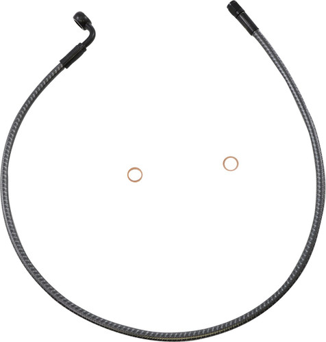 Magnum 30" Karbonfibr Front Upper ABS Brake Line 10mm 90° Banjo (AS77230)