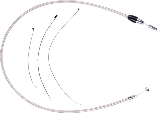 Magnum 47" Polished Stainless Quick Connect Upper Clutch Cable (52384HE)