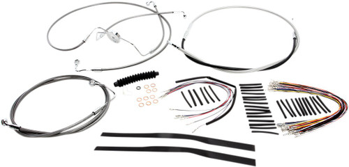 Magnum Stainless XR Handlebar Installation Kit for 12"-14" Ape Hangers (589311)