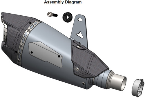 Yoshimura AT2 Slip-On Muffler | Stainless | CFMOTO 450 NK/SS (19450BP520)