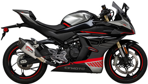 Yoshimura AT2 Slip-On Muffler | Stainless | CFMOTO 450 NK/SS (19450BP520)