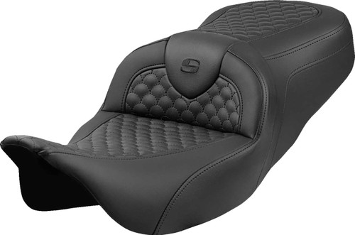 Saddlemen Dragon Scale Black Stitch Roadsofa Seat w/o Backrest (808-07B-20800)