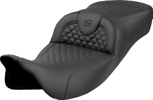 Saddlemen Dragon Scale Black Stitch Extended Reach Roadsofa Seat (808-07B-20900)
