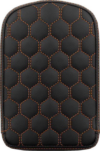 Saddlemen RoadSofa Honeycomb Sissy Bar Pad w/ Orange Stitching (041149ORA)