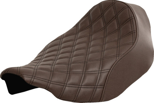 Saddlemen Renegade Brown Lattice Stitched Solo Seat (823-07-002BLS)