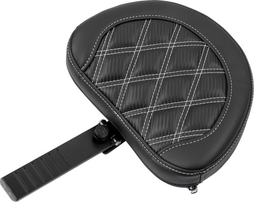Saddlemen Roadsofa Carbon Lattice White Stitch Seat w/ Backrest (823-07-206B6)