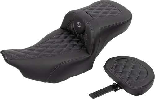 Saddlemen Extended Reach Roadsofa Lattice Gray Stitch Seat (823-07-207B2)