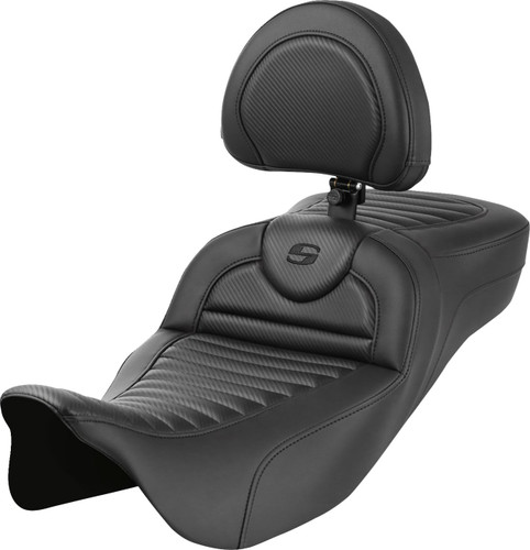 Saddlemen Extended Reach Roadsofa Tuck-n-Roll Seat w/ Backrest (808-07B-205B0)