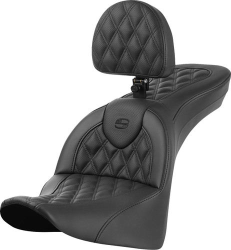 Saddlemen Roadsofa Lattice Stitch Seat w/ Backrest (818-33-182BR)