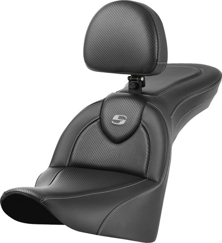 Saddlemen Roadsofa Carbon Fiber Seat w/ Backrest (818-33-185BR)