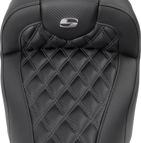 Saddlemen Roadsofa Carbon Lattice Gray Stitch Seat w/o Backrest (823-07-20602)