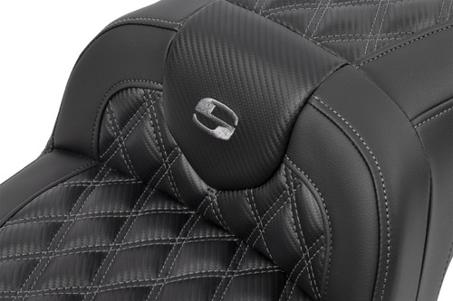 Saddlemen Roadsofa Carbon Lattice Gray Stitch Seat w/o Backrest (823-07-20602)