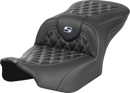 Saddlemen Roadsofa Carbon Lattice Silver Stitch Seat w/o Backrest (823-07-20605)