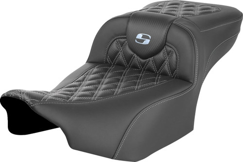 Saddlemen Extended Reach Roadsofa Lattice Silver Stitch Seat (823-07-20705)