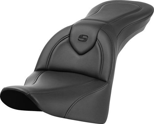 Saddlemen Roadsofa Plain Seat | Black Carbon Fiber Weave (818-33-187)