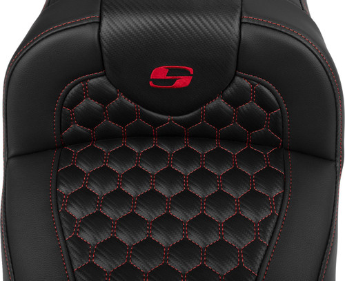 Saddlemen Extended Reach Roadsofa Honeycomb Red Stitch Seat (823-07-190B4)