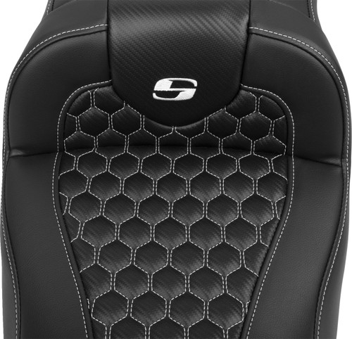 Saddlemen Extended Reach Roadsofa Honeycomb White Stitch Seat (823-07-190B6)
