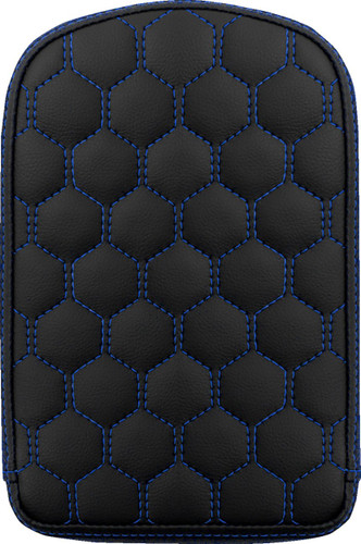 Saddlemen RoadSofa Honeycomb Sissy Bar Pad w/ Blue Stitching (041149BLU)