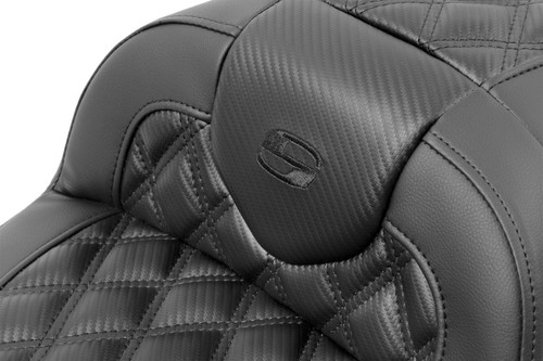 Saddlemen Roadsofa Carbon Lattice Stitch Seat w/ Backrest (823-07-206B0)
