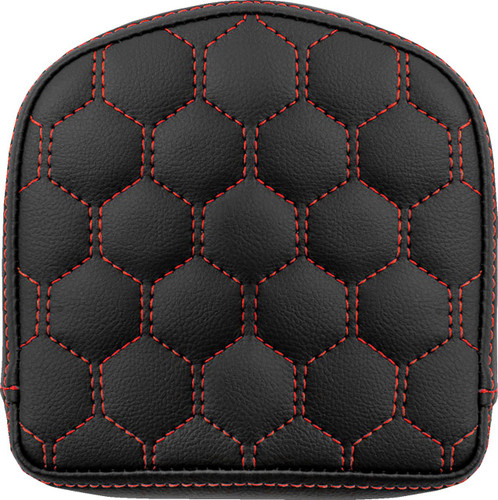 Saddlemen RoadSofa Honeycomb Sissy Bar Pad w/ Red Stitching (040849RED)