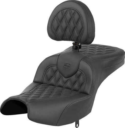 Saddlemen RoadSofa Lattice Stitch Seat w/ Backrest (I22-02-182BR)