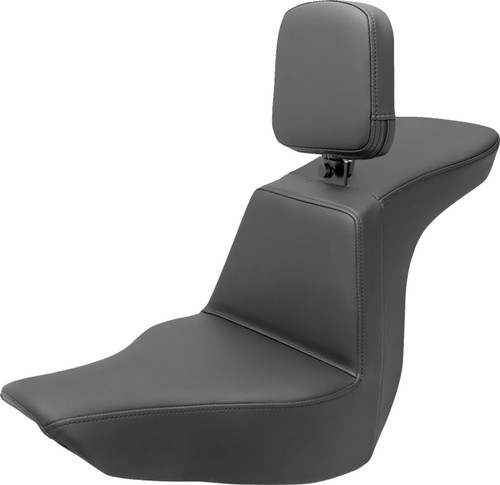 Saddlemen Tour Step-Up Plain Seat w/ Backrest (818-29-194BR)